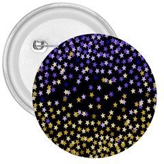 Space Star Light Gold Blue Beauty 3  Buttons by Mariart