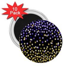 Space Star Light Gold Blue Beauty 2 25  Magnets (10 Pack) 