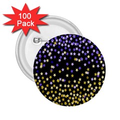 Space Star Light Gold Blue Beauty 2 25  Buttons (100 Pack)  by Mariart