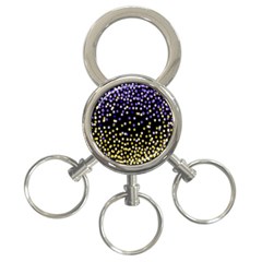 Space Star Light Gold Blue Beauty 3-ring Key Chains