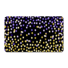 Space Star Light Gold Blue Beauty Magnet (rectangular) by Mariart