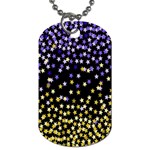 Space Star Light Gold Blue Beauty Dog Tag (One Side) Front