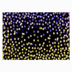 Space Star Light Gold Blue Beauty Large Glasses Cloth (2-side) by Mariart