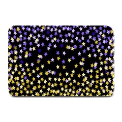 Space Star Light Gold Blue Beauty Plate Mats by Mariart