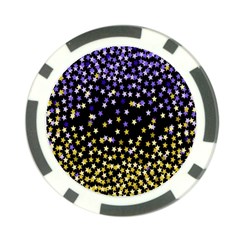 Space Star Light Gold Blue Beauty Poker Chip Card Guard by Mariart