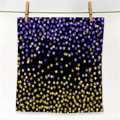 Space Star Light Gold Blue Beauty Face Towel