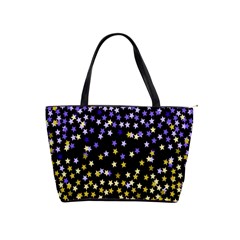 Space Star Light Gold Blue Beauty Shoulder Handbags by Mariart