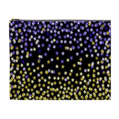 Space Star Light Gold Blue Beauty Cosmetic Bag (xl) by Mariart