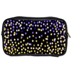 Space Star Light Gold Blue Beauty Toiletries Bags