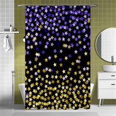 Space Star Light Gold Blue Beauty Shower Curtain 48  X 72  (small)  by Mariart