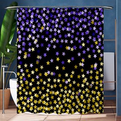 Space Star Light Gold Blue Beauty Shower Curtain 60  X 72  (medium) 