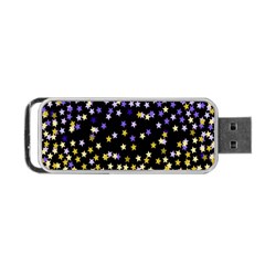 Space Star Light Gold Blue Beauty Portable Usb Flash (one Side) by Mariart