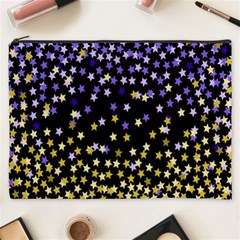 Space Star Light Gold Blue Beauty Cosmetic Bag (xxxl)  by Mariart