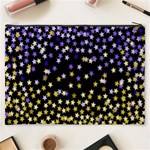 Space Star Light Gold Blue Beauty Cosmetic Bag (XXXL)  Back