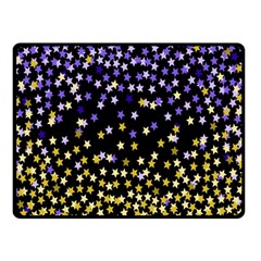 Space Star Light Gold Blue Beauty Double Sided Fleece Blanket (small) 