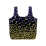 Space Star Light Gold Blue Beauty Full Print Recycle Bags (S)  Back