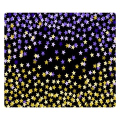 Space Star Light Gold Blue Beauty Double Sided Flano Blanket (small) 