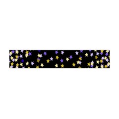 Space Star Light Gold Blue Beauty Flano Scarf (mini) by Mariart