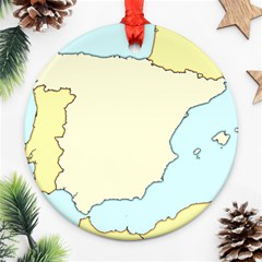 Spain Map Modern Ornament (round)