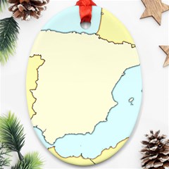 Spain Map Modern Ornament (oval) by Mariart