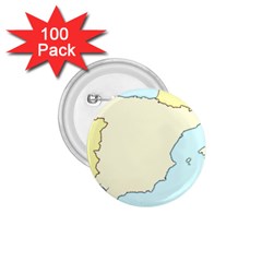 Spain Map Modern 1 75  Buttons (100 Pack) 