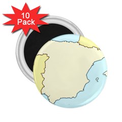 Spain Map Modern 2 25  Magnets (10 Pack) 