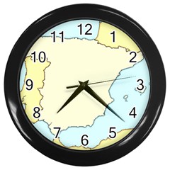 Spain Map Modern Wall Clocks (black)