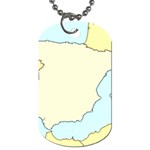 Spain Map Modern Dog Tag (One Side) Front