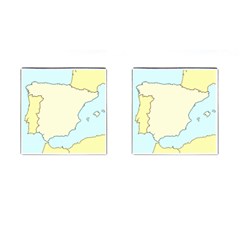 Spain Map Modern Cufflinks (square) by Mariart