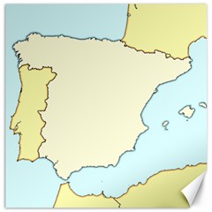 Spain Map Modern Canvas 12  X 12  