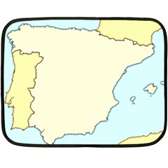 Spain Map Modern Double Sided Fleece Blanket (mini) 