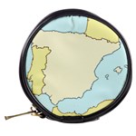 Spain Map Modern Mini Makeup Bags Back