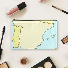 Spain Map Modern Cosmetic Bag (medium)  by Mariart