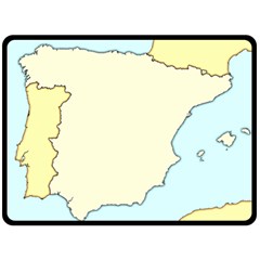 Spain Map Modern Fleece Blanket (large)  by Mariart