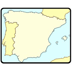 Spain Map Modern Fleece Blanket (medium) 