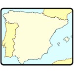 Spain Map Modern Fleece Blanket (Medium)  60 x50  Blanket Front