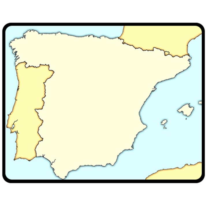 Spain Map Modern Fleece Blanket (Medium) 