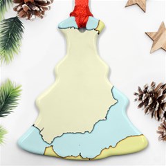 Spain Map Modern Christmas Tree Ornament (two Sides)