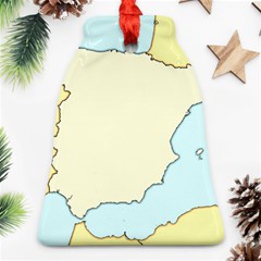 Spain Map Modern Bell Ornament (two Sides)