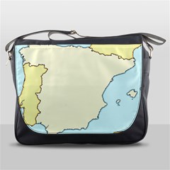 Spain Map Modern Messenger Bags