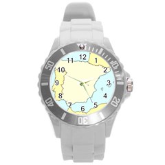 Spain Map Modern Round Plastic Sport Watch (l) by Mariart