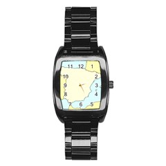 Spain Map Modern Stainless Steel Barrel Watch by Mariart