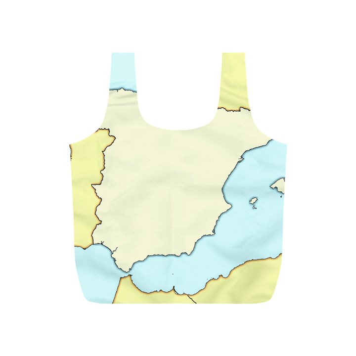 Spain Map Modern Full Print Recycle Bags (S) 