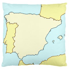 Spain Map Modern Standard Flano Cushion Case (two Sides) by Mariart