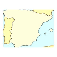 Spain Map Modern Double Sided Flano Blanket (mini)  by Mariart