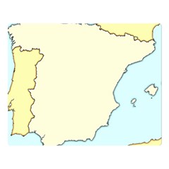 Spain Map Modern Double Sided Flano Blanket (large)  by Mariart