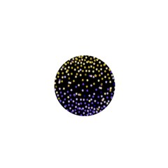 Space Star Light Gold Blue Beauty Black 1  Mini Magnets