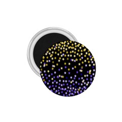 Space Star Light Gold Blue Beauty Black 1 75  Magnets