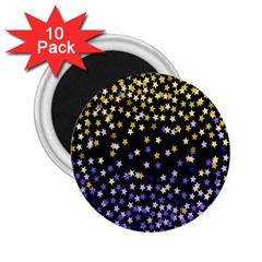 Space Star Light Gold Blue Beauty Black 2 25  Magnets (10 Pack) 