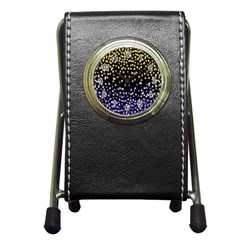 Space Star Light Gold Blue Beauty Black Pen Holder Desk Clocks by Mariart